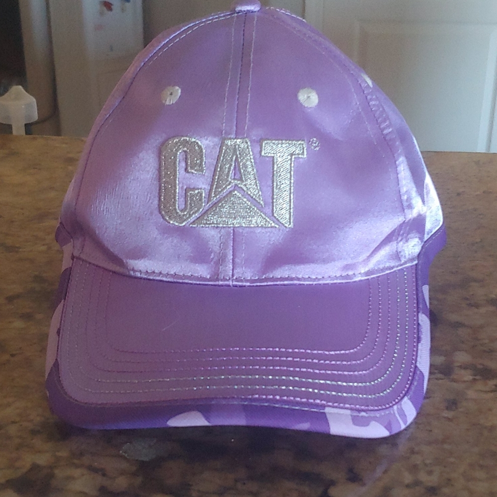 Purple satin caterpillar "cat" cap